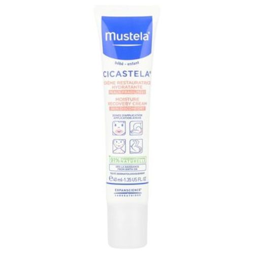 Mustela Cicastela Moisture Recovery Cream - Multipurpose Baby Ointment for Skin Discomfort - with Natural Avocado & Hyaluronic Acid - Fragrance-Free -