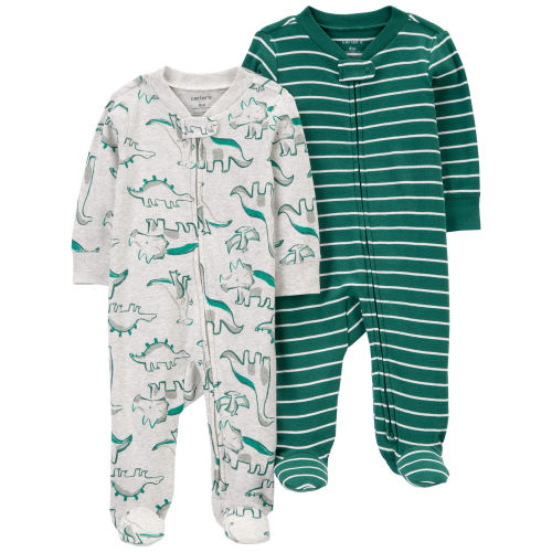 Baby 2-Pack 2-Way Zip Sleep & Plays - Carter's: 3-6M