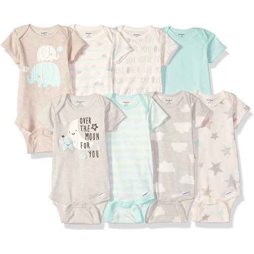 Gerber unisex-baby 8-pack Short Sleeve Onesies Bodysuits