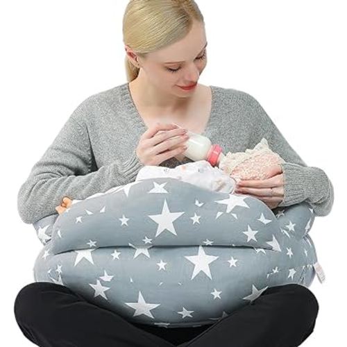 Chilling Home Nursing Pillow for Breastfeeding, Adjustable Nursing Pillow Breast Feeding Pillow Bottle Feeding More Support for Mom and Baby, Breastfeeding Essentials for Newborn,Removable Cover
