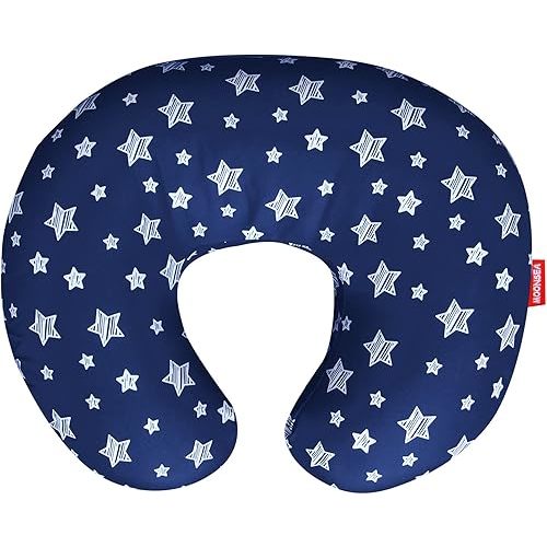 Nursing Pillow Cover for Baby Snug Fits Boppy Nursing Pillows, Super Soft, for Breastfeeding Moms, Navy Star