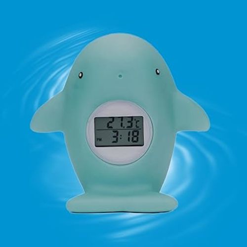 Baby Bath Tube Thermometer LED Display Warning Alarm/Timer Function, Baby Safety Water Thermometers for Bathtub Pool Floating Toy, Infants Newborn Toddlers Room Temperature Essentials