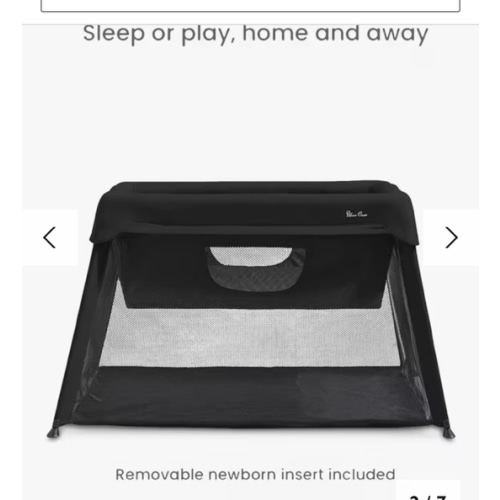 Silver Cross Slumber Travel Cot, Carbon