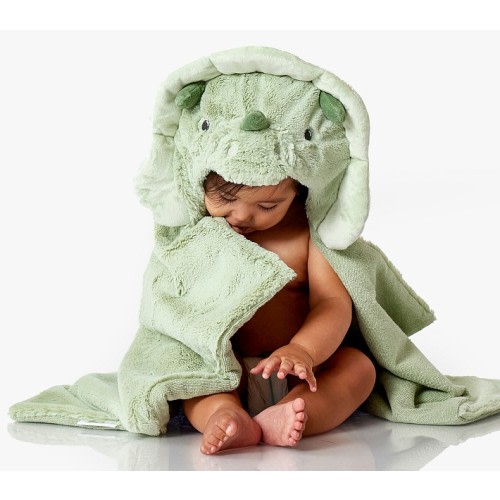 Dino Faux Fur Baby Hooded Towel