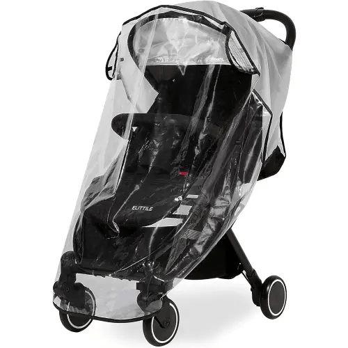 Clear Stroller Rain Cover, Universal Travel Weather Shield Breathable Baby Stroller Rain Cover for Windproof, Waterproof, Protect from Sun Dust Snow