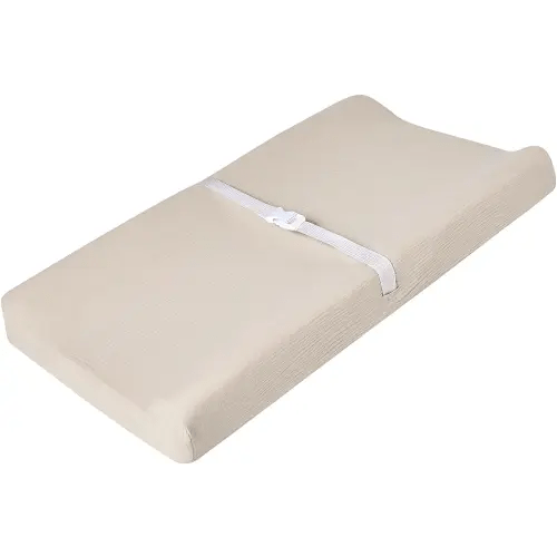 Muslin Changing Pad Cover for Baby Boys Girls, Ultra Soft Breathable Diaper Changing Table Pad Cover, Neutral Fitted Changing Pad Sheets