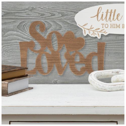 So Loved Cutout Wood Wall Decor