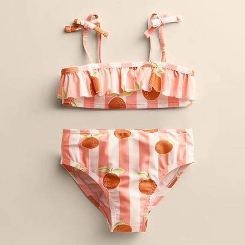 Baby & Toddler Girl Little Co. by Lauren Conrad Ruffled Tie-Shoulder Bikini Set