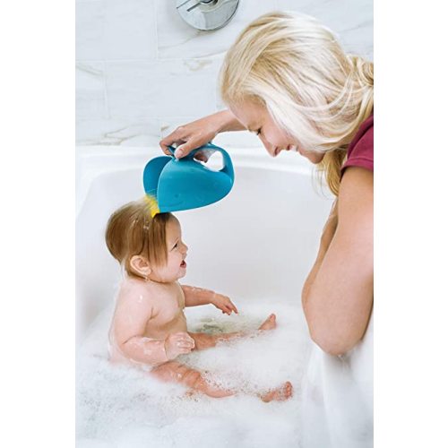 Skip Hop Baby Bath Rinse Cup, Moby Tear-free Waterfall Rinser, Blue