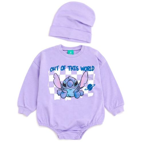 Disney Winnie the Pooh Infant Baby Boys or Girls French Terry Oversized Sweatshirt Bubble Romper Bodysuit and Hat 24 Months