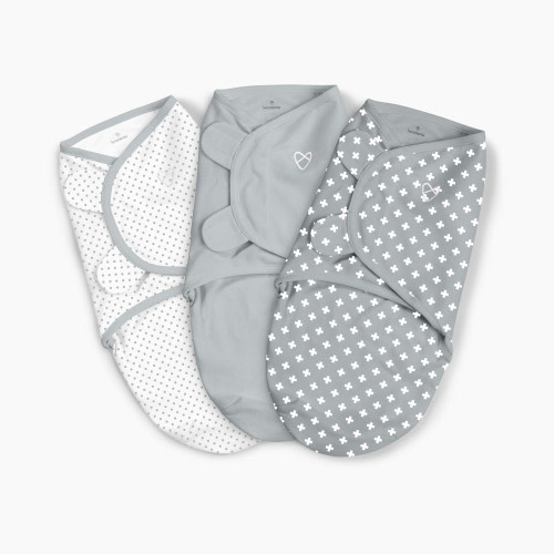 SwaddleMe Original Swaddle 3 pk - Criss Cross Polka Dot, Small (0-3 Months), 3