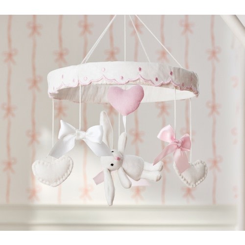 Sweetheart Bunny Musical Crib Mobile | Pottery Barn Kids