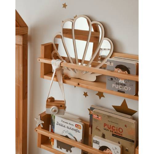 Safe Mirror Acrylic Plywood, for child's room, Babyroom, Sea shell, Boho, Shatterproof, Wall decor. Spiegel für ein Kind, Surfing