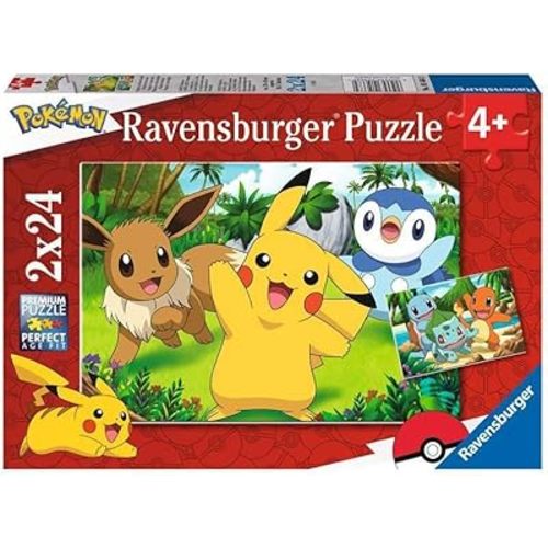 Ravensburger - Pokémon Jigsaw Puzzle, 2 x 24 Collection, 2 Jigsaw Puzzles of 24 Pieces, Recommended Age 4+ Years