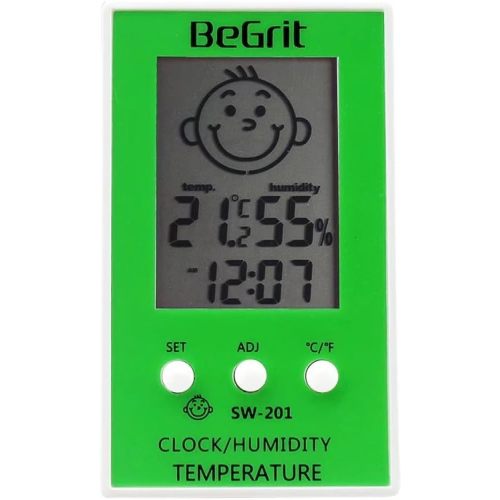 BeGrit Room Hygrometer Thermometer for Baby Digital Indoor Humidity Monitor LCD Display Temperature Gauge Meter with Comfort Level Icon Standing Wall Hanging…
