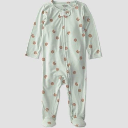 Carter's Just One You® Baby Cookies Comfy Soft Long Sleeve Sleep N' Play - Light Mint Green Newborn
