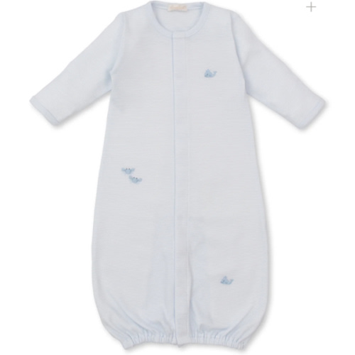 SCE Crabs & Whales Blue Hand Emb. Convertible Gown