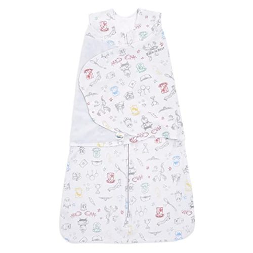HALO 100% Cotton Sleepsack Swaddle, 3-Way Adjustable Wearable Blanket, TOG 1.5, Harry Potter Enchanted, Newborn, 0-3 Months