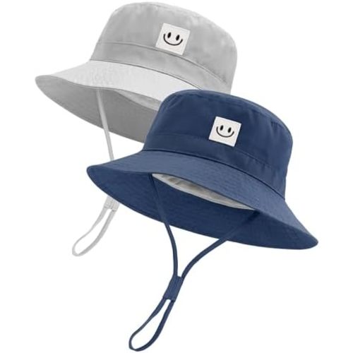 FURTALK Baby Sun Hat Smile Face Toddler Boys Girls Bucket Hat 0-5 Years Kids UPF 50+ Sun Protection Summer Hats