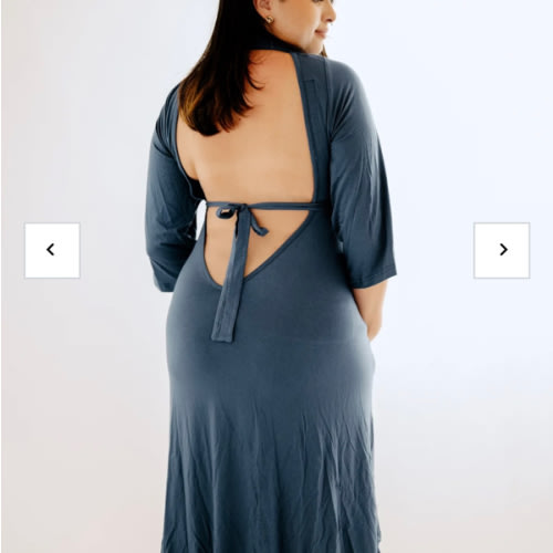 Lila Labor & Postpartum Gown in Midnight Blue