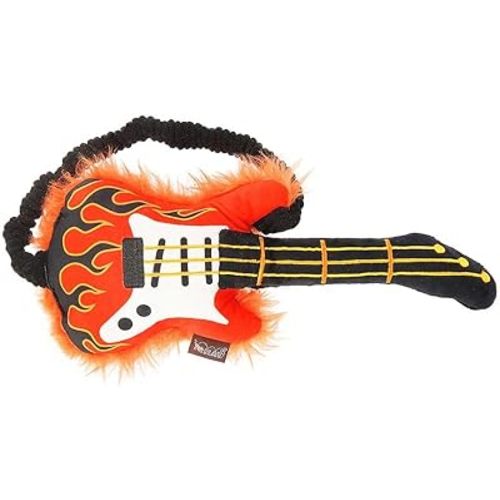 P.L.A.Y. Cute Plush Dog Toys - 1990s Classics Themed Durable Squeaker Chew Toy, Great for Puppies & Small, Medium, Large Dogs - Machine Washable, Recycled Materials (Rock'n Rollover Electric Guitar)
