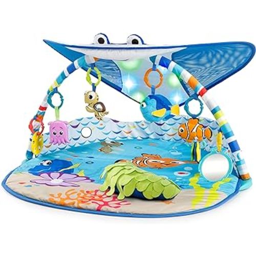 Bright Starts Disney Baby Finding Nemo Mr. Ray Ocean Lights & Music Gym, Ages Newborn +