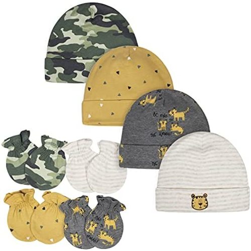 Gerber Baby Boys' Cap and Mitten Sets