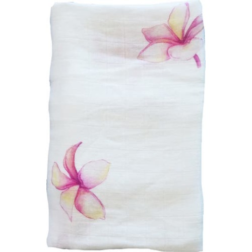 Plumeria Swaddle Blanket