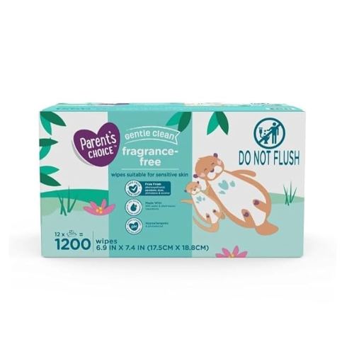 Parents Choice Fragrance-Free Baby Wipes, 1200 Count