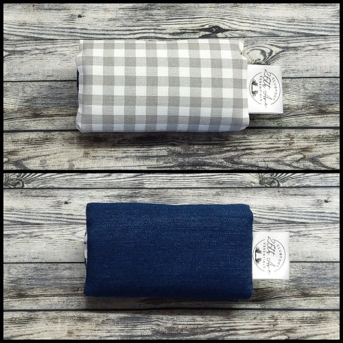 Clubfoot Bar Cover Reversible Grey Plaid & Denim