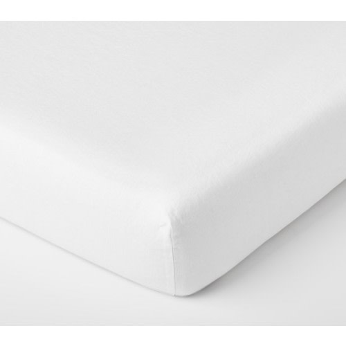 Belgian Flax Linen Crib Fitted Sheet | Pottery Barn Kids