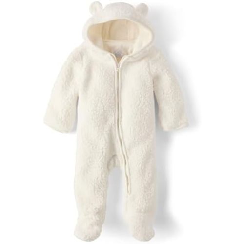 The Children's Place Unisex-Baby And Newborn Fleece Hoodie Zip-front Snowsuit Bunting
