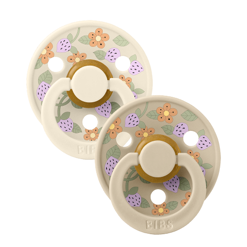 BIBS x LIBERTY Colour 2 Pack Strawberries and Cream - Ivory Mix