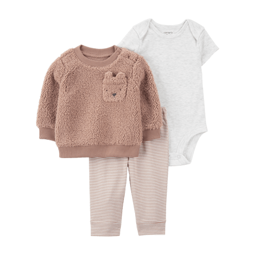 Baby 3-Piece Bear Sherpa Little Jacket Set - Carter's | Carter's