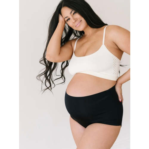 Maternity & Postpartum Support Bloomers - Straight Cut Black