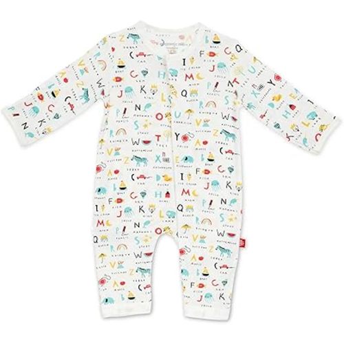 Magnetic Me Easy-Close Modal Coverall Jumpsuit ABC Love 0-3 Months