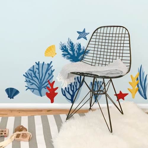 Coral Kit - Fabric Wall Decal - Sag Harbor - Mej Mej