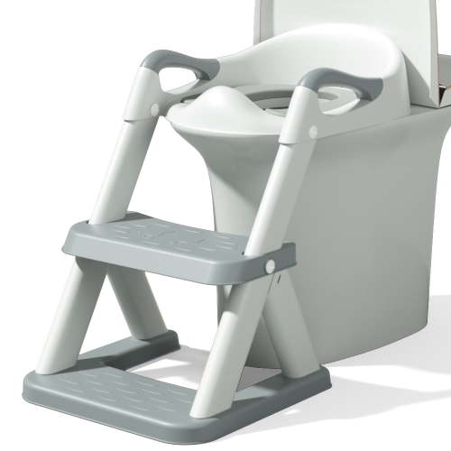 KORIMEFA Baby Potty Training Seat with Step Stool Ladder, Upgrade Toddler Potty Toilet Seat with Anti-Slip Pads Ladder for Kids Boys Girls