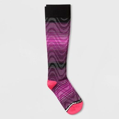 Dr. Motion Women's Sport Medium Compression Knee High Socks - Purple 4-10