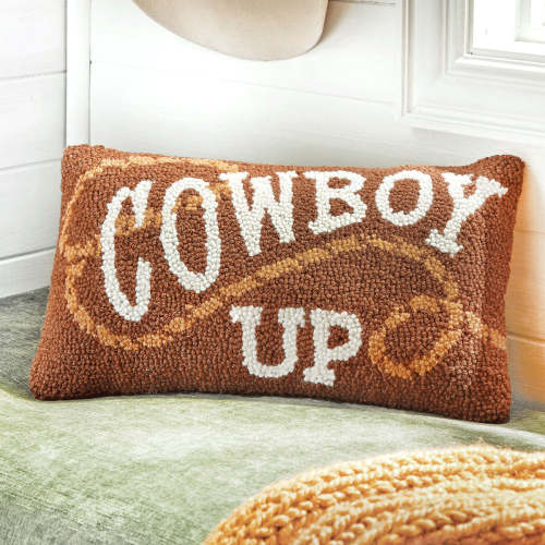 Cowboy Life Hooked Pillow
