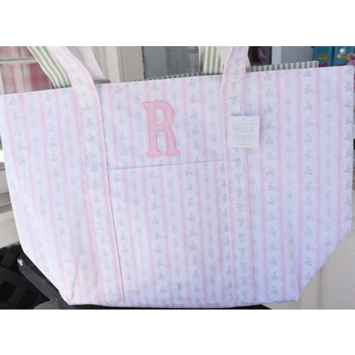 JUMBO TRVL Tote Ribbon Floral Pink