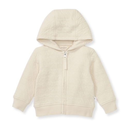 Organic Cotton Quilted Bee Baby Jacket Oat