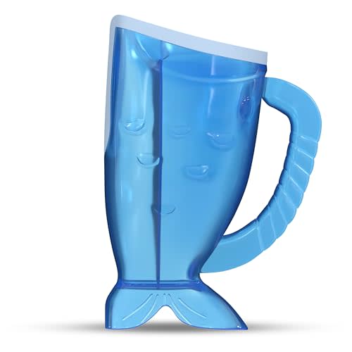 S.C. Products Fish Shampoo Baby Rinse Cup and Bath Pail - Tear-Free, Durable, BPA-Free, Safe, and Ergonomic Design for Hassle-Free Bathing | Blue
