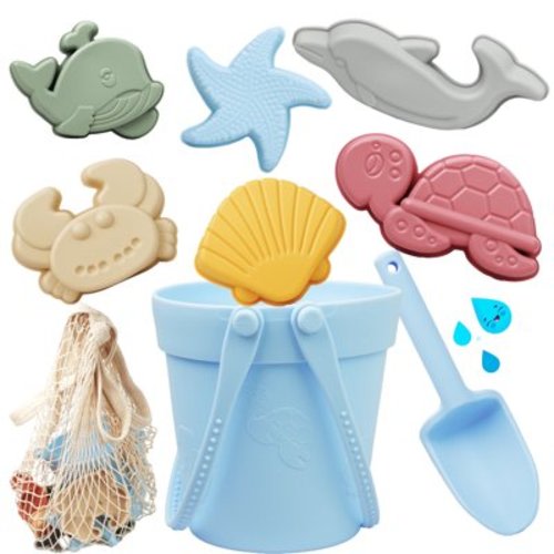 Beach Toys, YCFUN Silicone Sand Toys for Boys Girls Childs Kids with Shovel and Sand Bucket, 1.5lbs