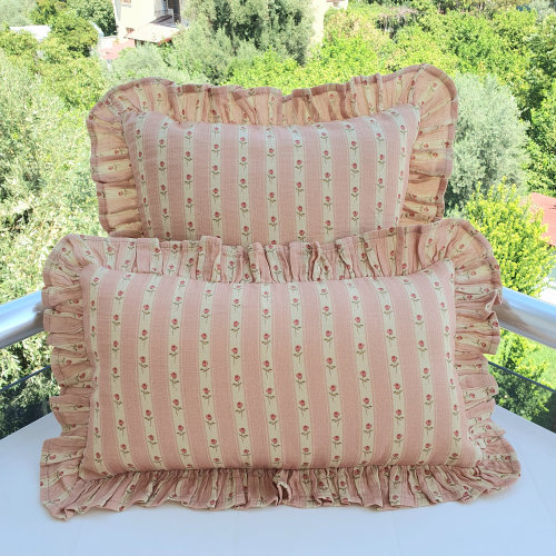 Soft Organic Ruffle Pillow - Muslin Frill Pillow - Soft Organic Cotton Gauze Pillow - Ruffle Pillow - Pillow For Baby - Home Gift