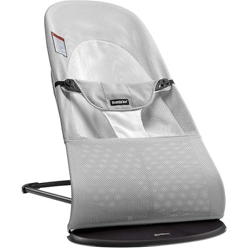 BabyBjörn Bouncer Balance Soft, Mesh, Silver/White (005029US)
