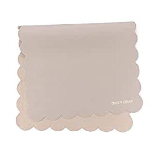 Amazon.com : Ava + Oliver Vegan Leather Baby Changing Mat - Multipurpose Portable Wipeable Diaper Pad - Foldable for Travel (16 x 30 in) (Grey Scallop) : Baby