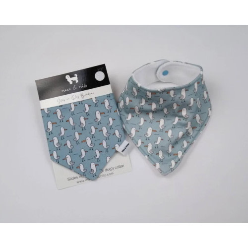 Seagulls matching baby bib and dog bandana