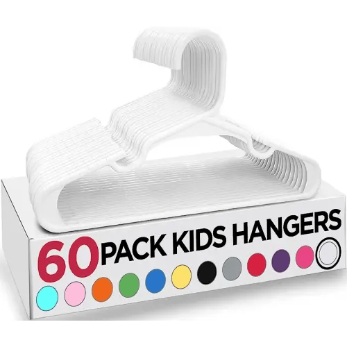 3 pk White Kids' Hanger with Clips - Pillowfort 3 ct