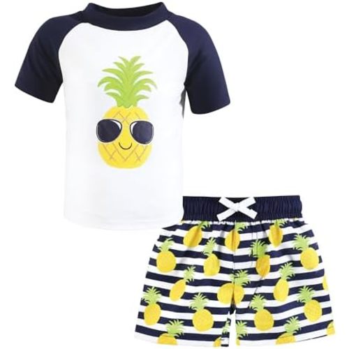 Hudson Baby Unisex Baby Swim Rashguard Set